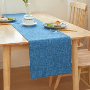 chemin de table bleu