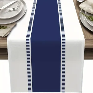 chemin de table bleu marine