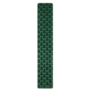 chemin de table vert de Noël brodé